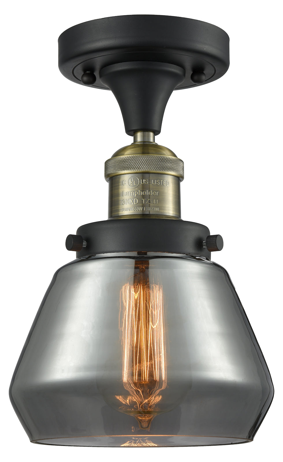 1 Light Vintage Dimmable Led Semi-Flush Mount by Innovations Lighting