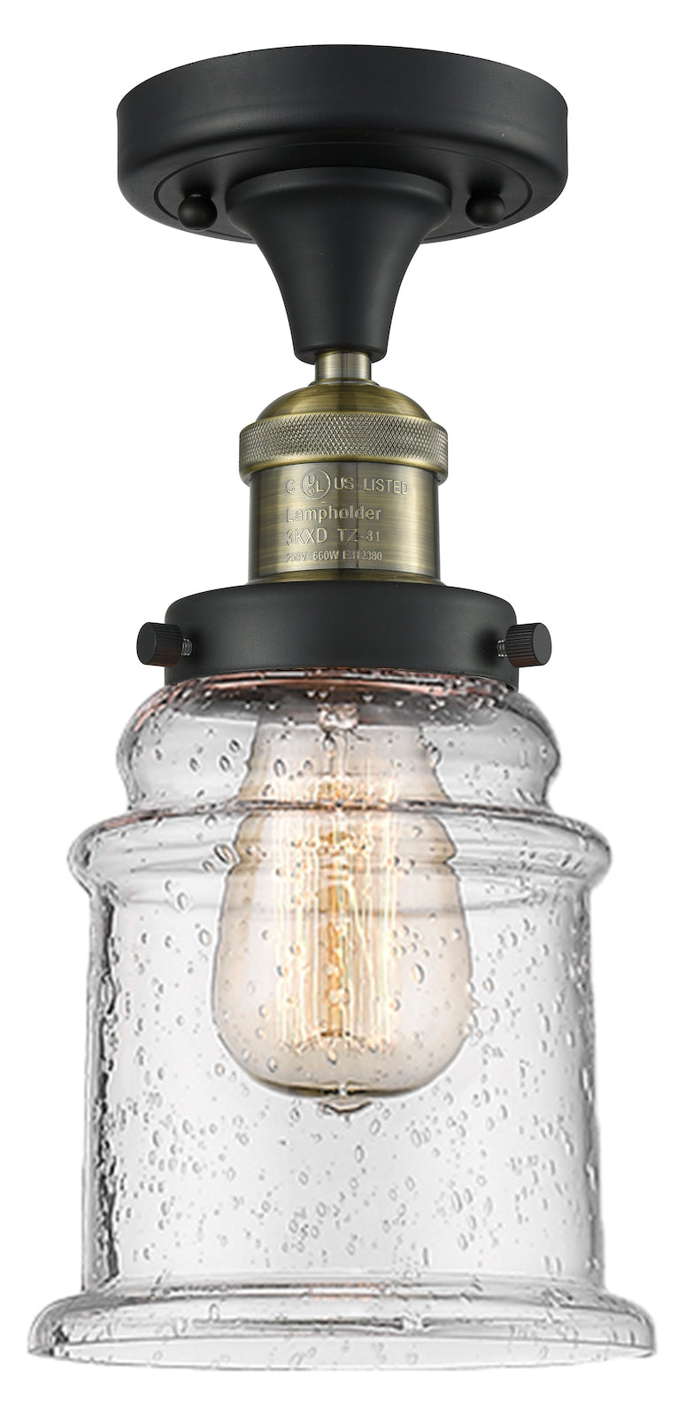 1 Light Vintage Dimmable Led Semi-Flush Mount by Innovations Lighting