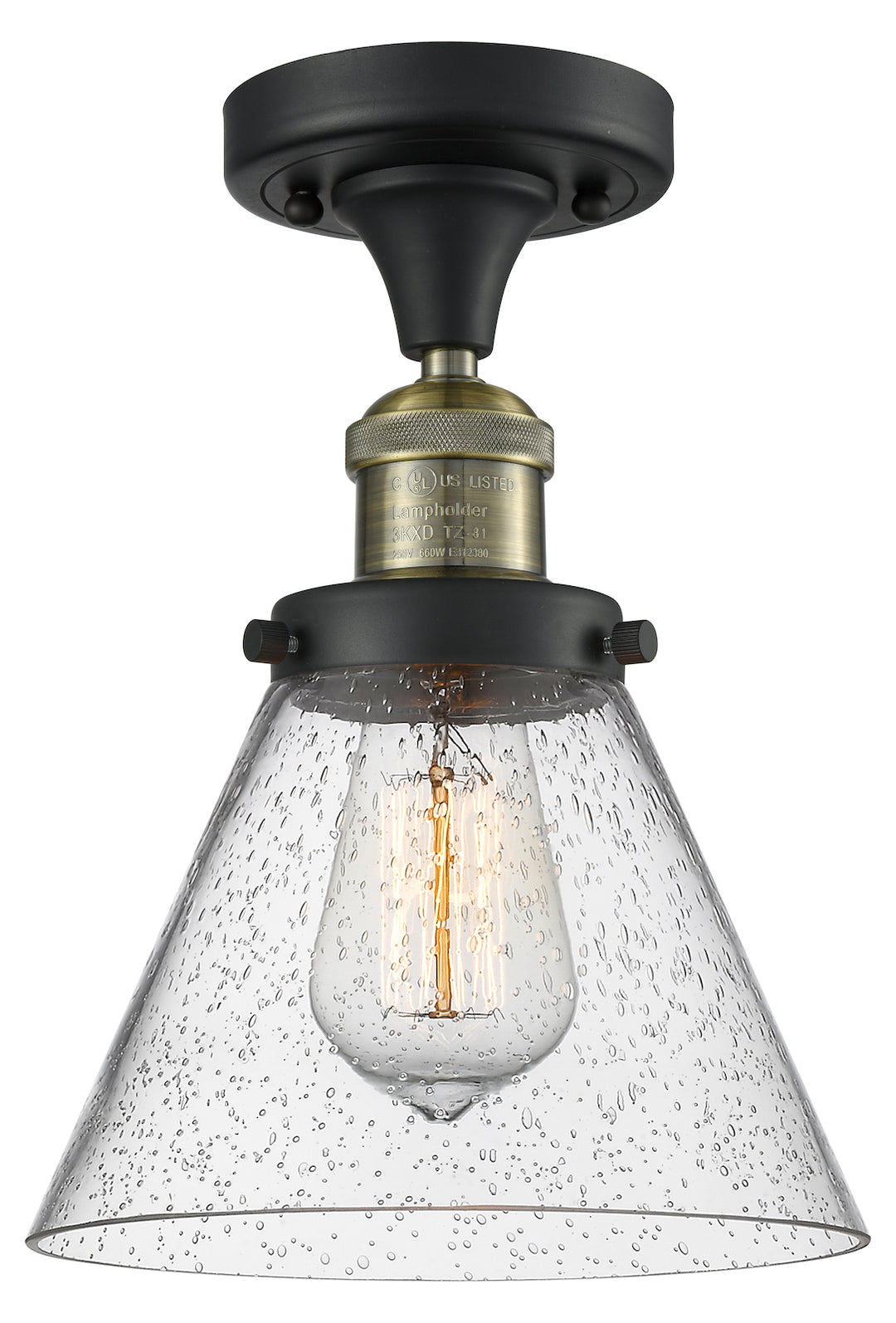 1 Light Vintage Dimmable Led Semi-Flush Mount by Innovations Lighting