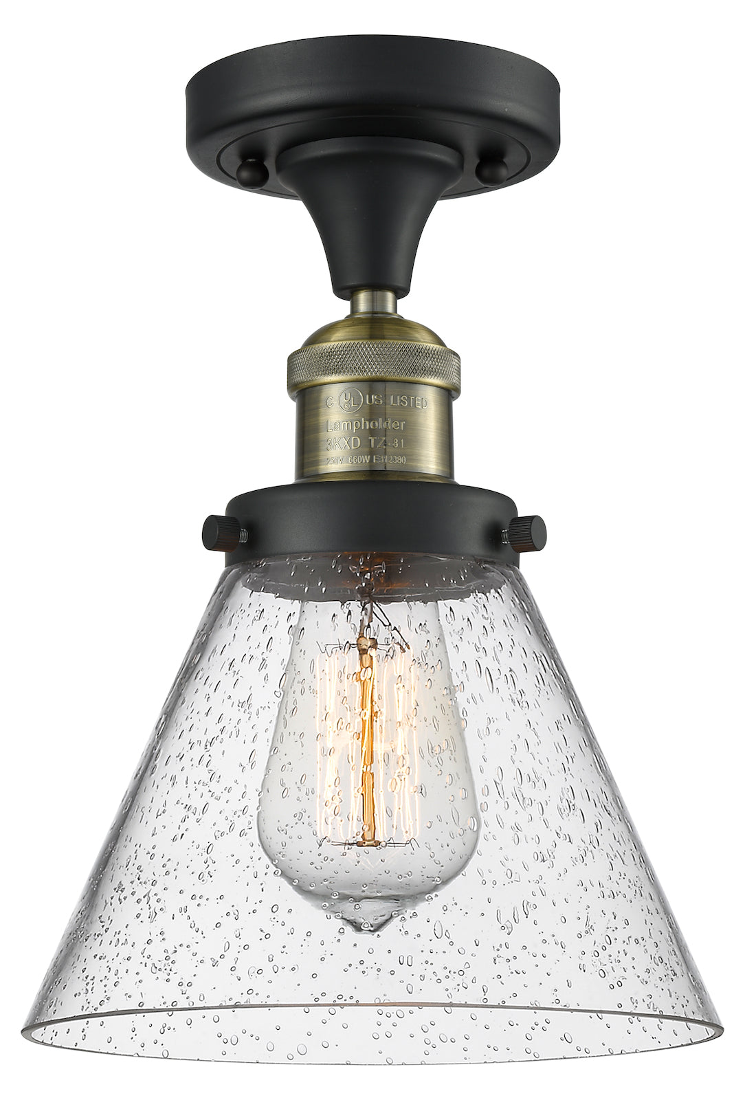 1 Light Vintage Dimmable Led Semi-Flush Mount by Innovations Lighting