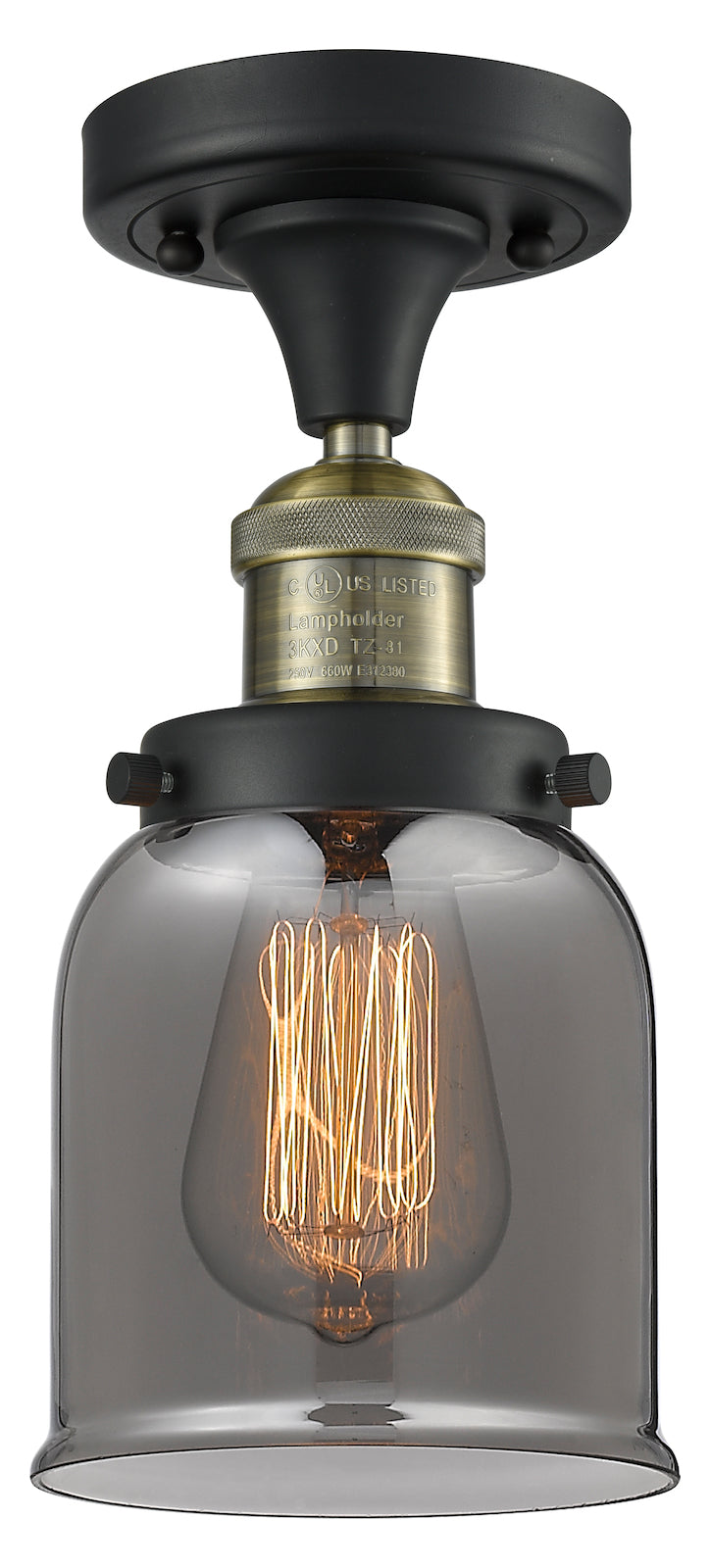 1 Light Vintage Dimmable Led Semi-Flush Mount by Innovations Lighting