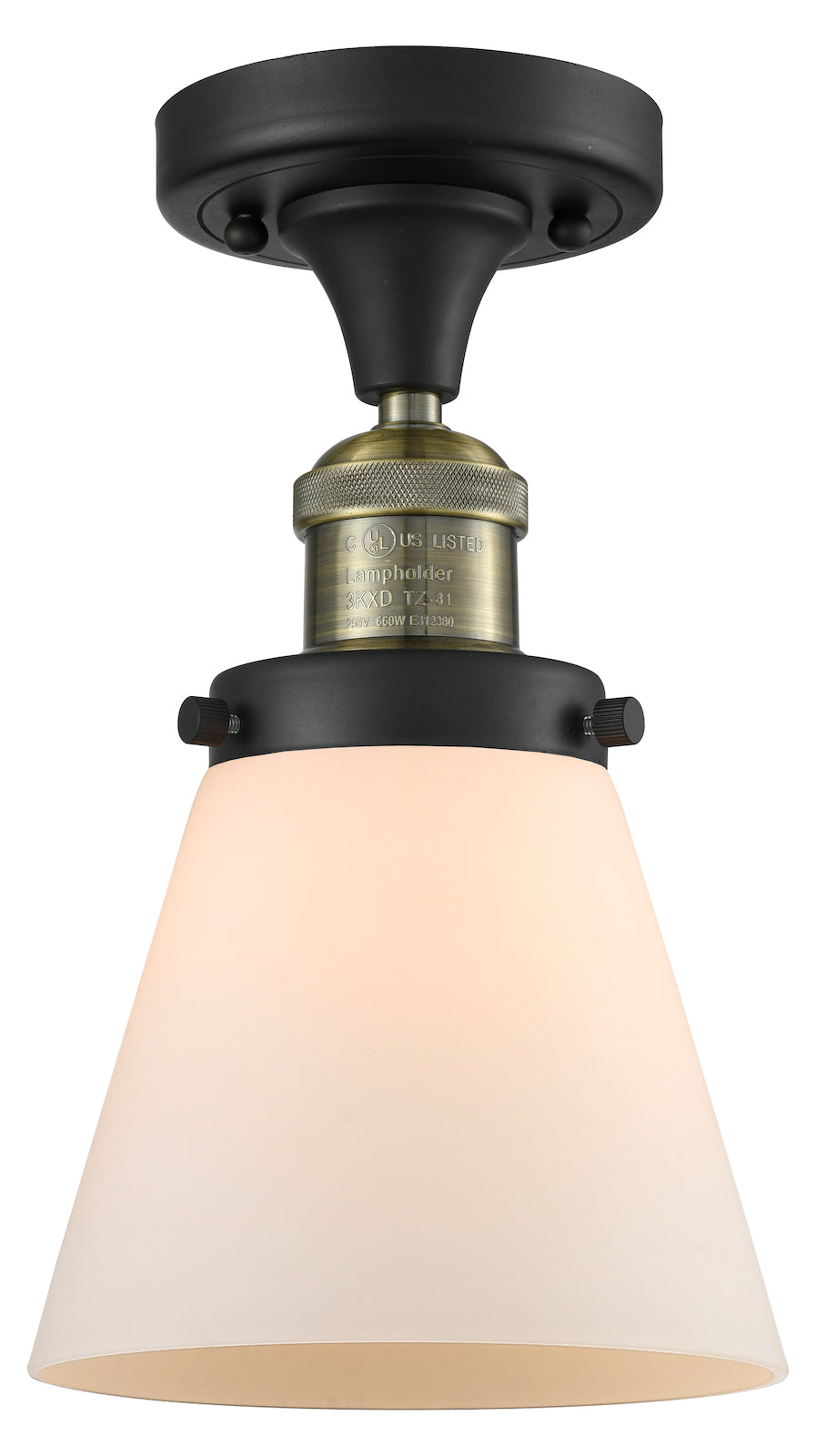 1 Light Vintage Dimmable Led Semi-Flush Mount by Innovations Lighting