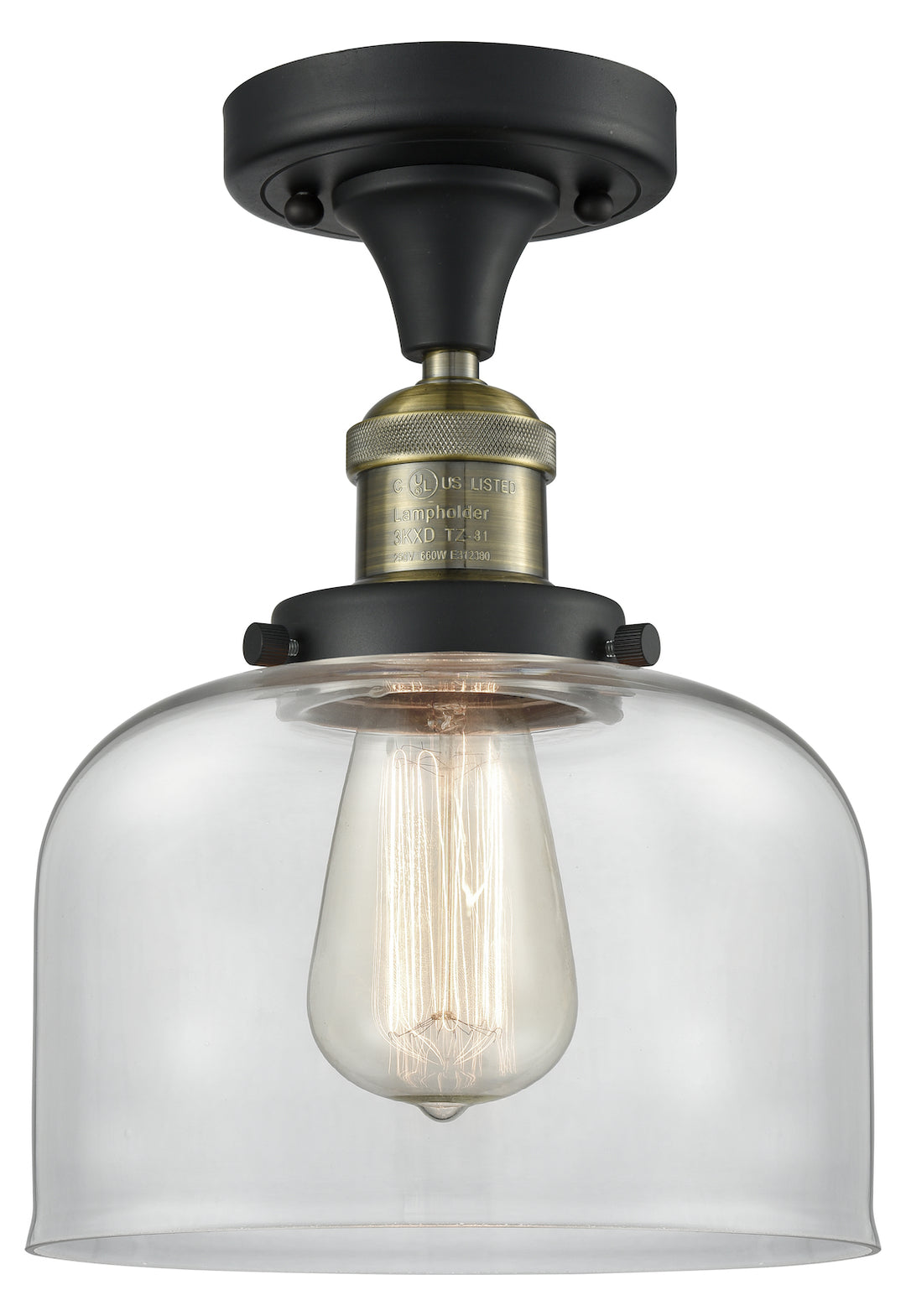 1 Light Vintage Dimmable Led Semi-Flush Mount by Innovations Lighting