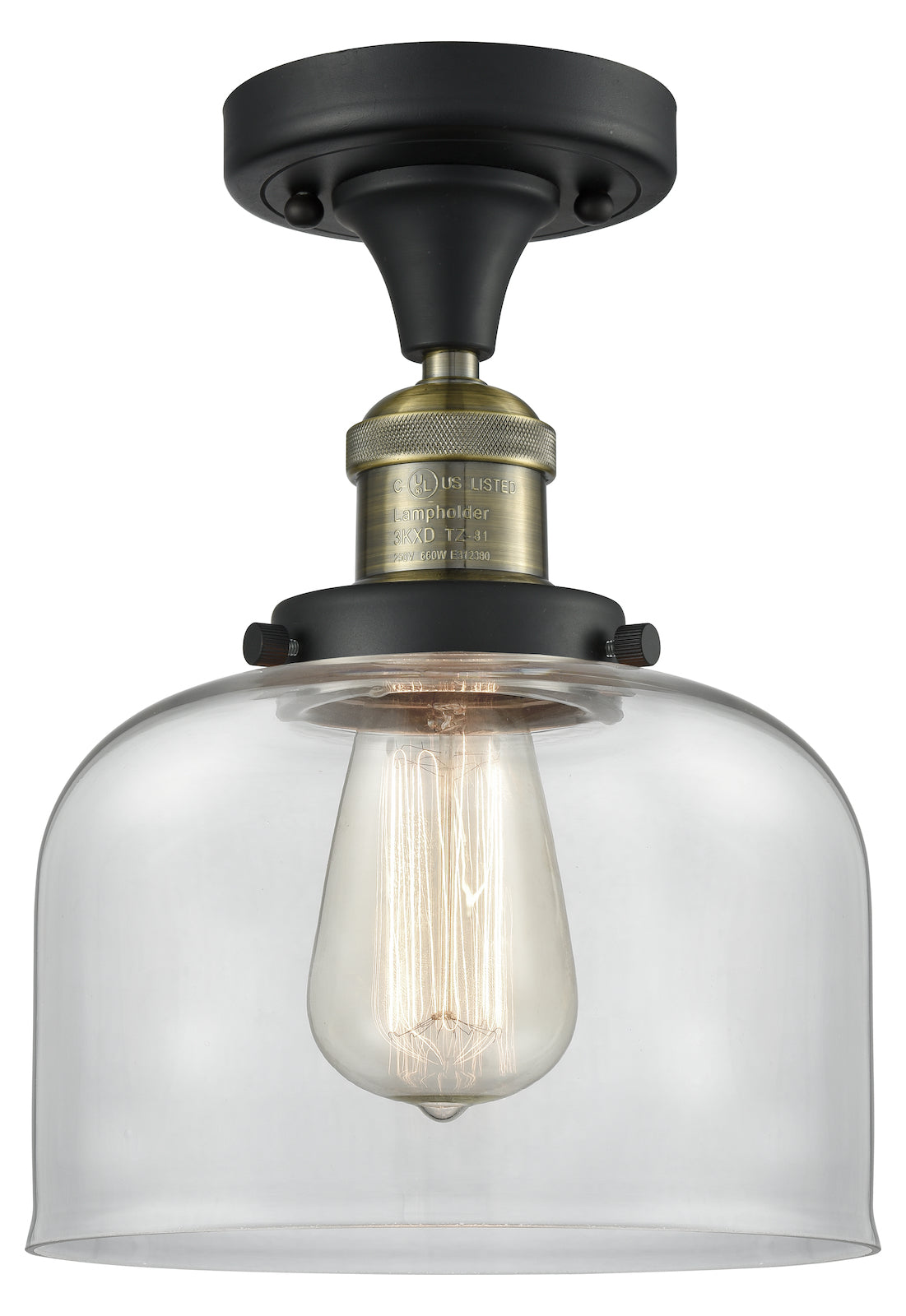 1 Light Vintage Dimmable Led Semi-Flush Mount by Innovations Lighting