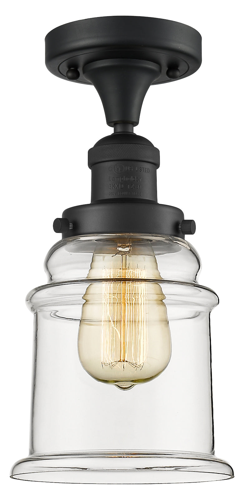 1 Light Vintage Dimmable Led Semi-Flush Mount by Innovations Lighting