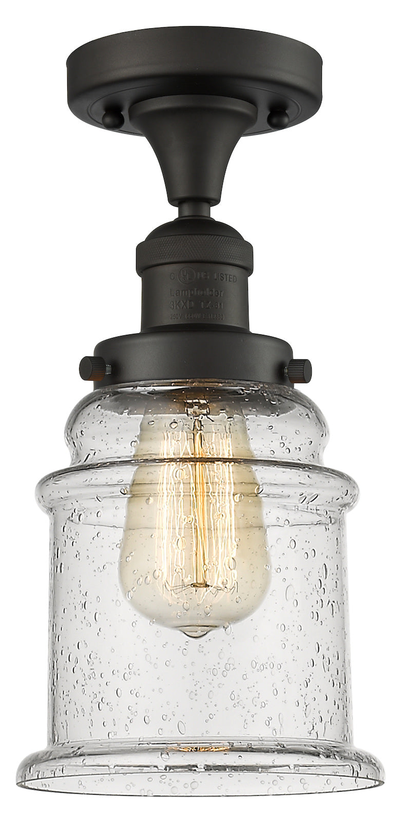 1 Light Vintage Dimmable Led Semi-Flush Mount by Innovations Lighting