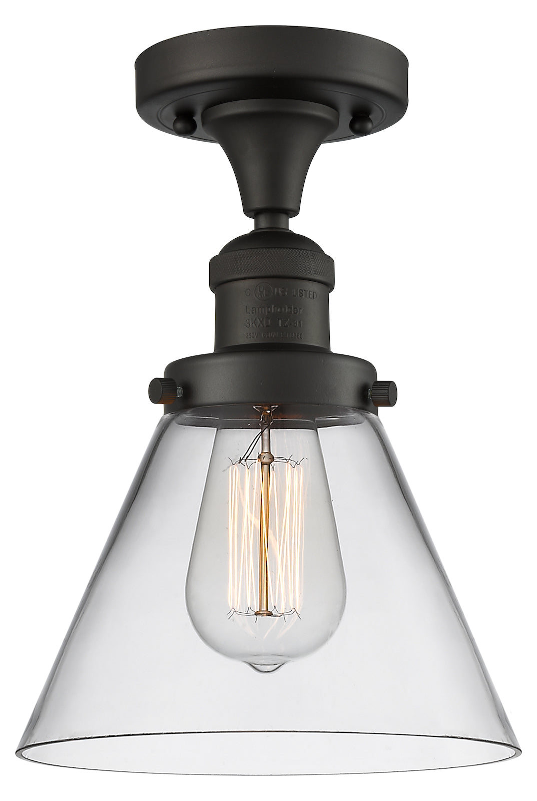 1 Light Vintage Dimmable Led Semi-Flush Mount by Innovations Lighting