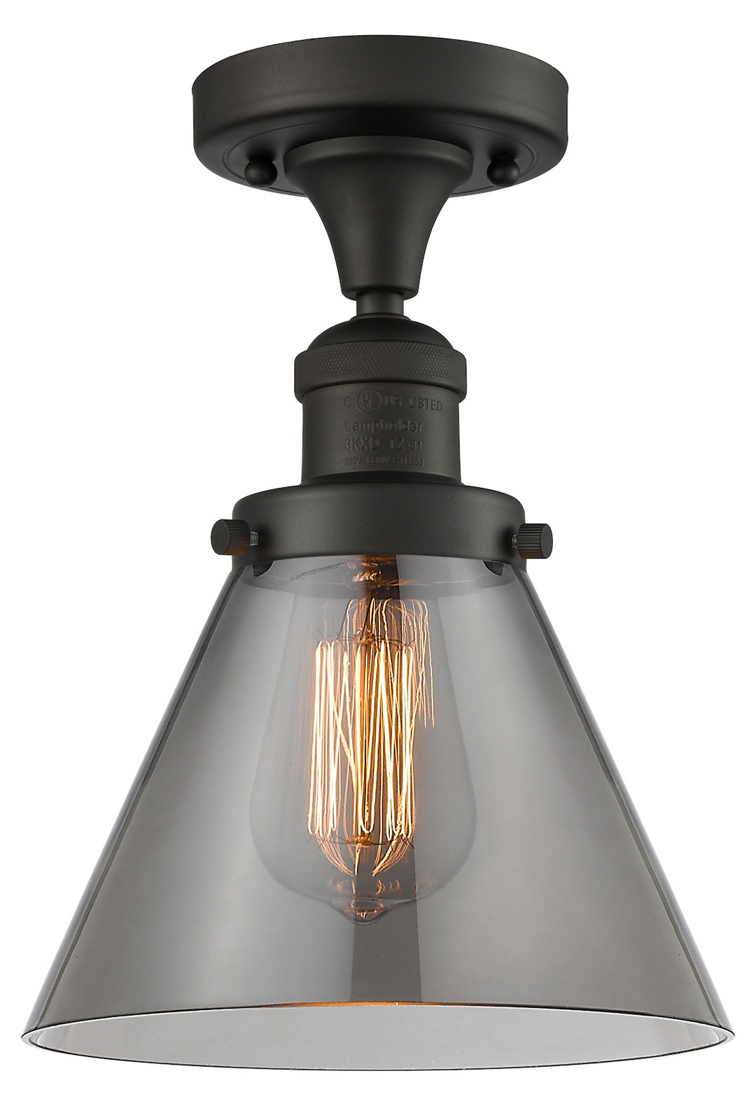 1 Light Vintage Dimmable Led Semi-Flush Mount by Innovations Lighting