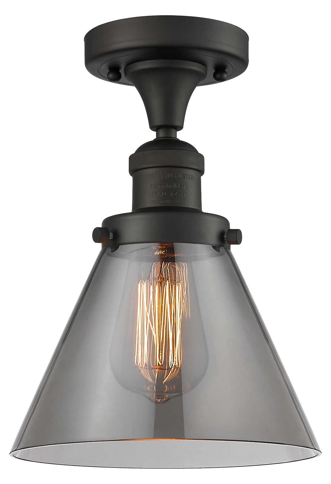 1 Light Vintage Dimmable Led Semi-Flush Mount by Innovations Lighting
