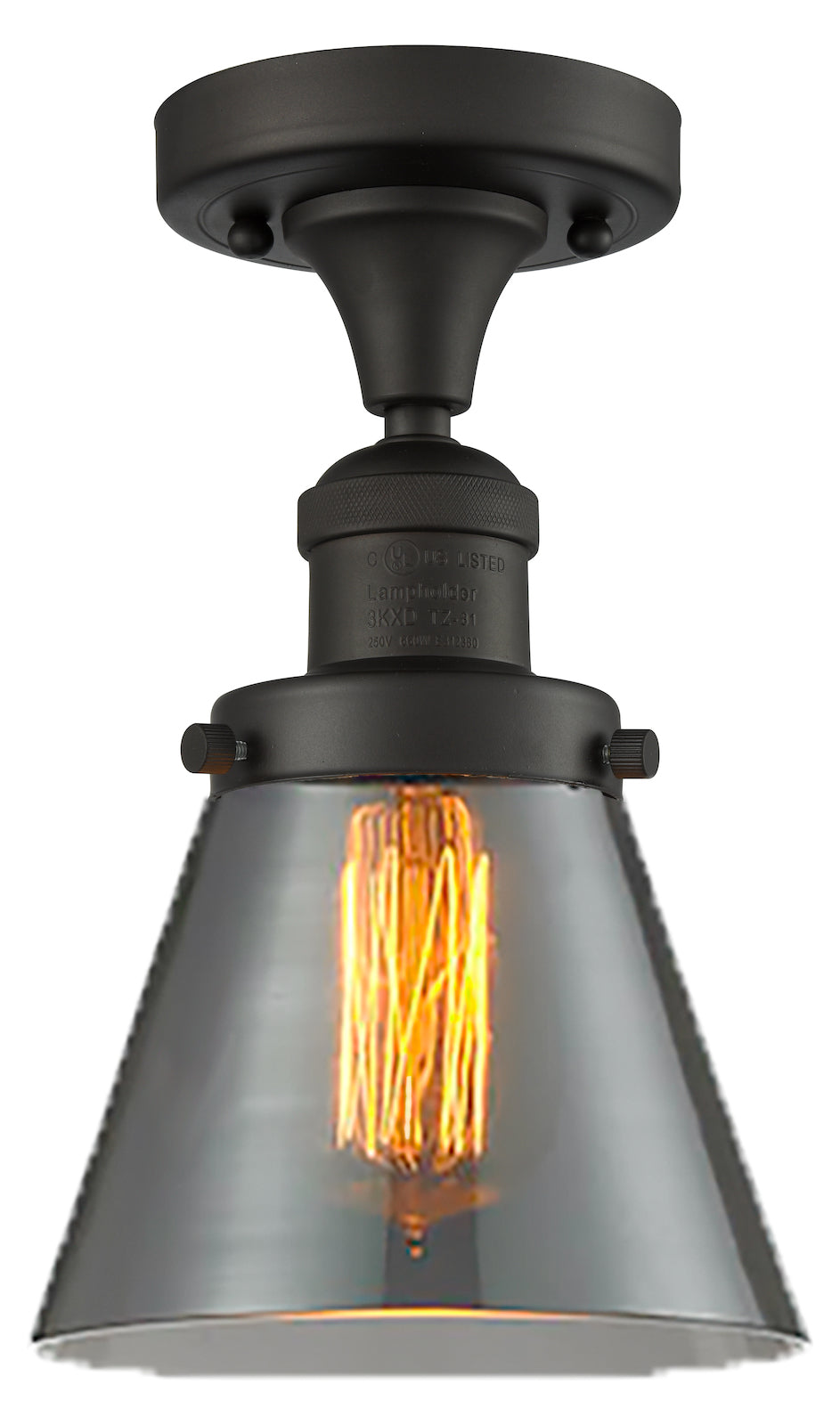 1 Light Vintage Dimmable Led Semi-Flush Mount by Innovations Lighting