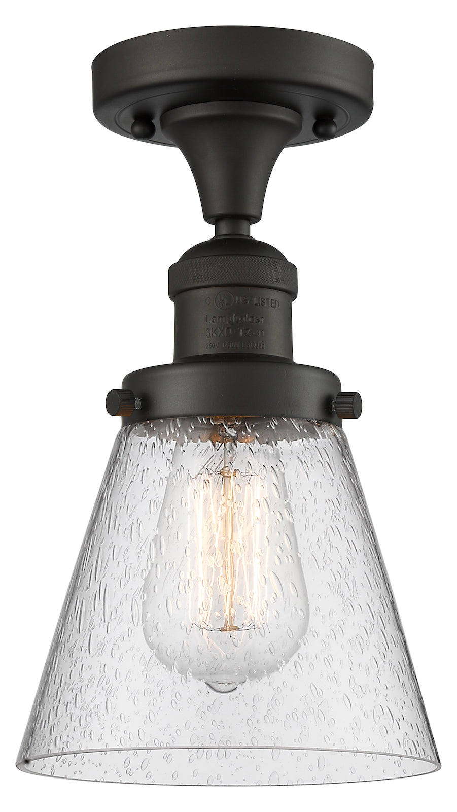 1 Light Vintage Dimmable Led Semi-Flush Mount by Innovations Lighting