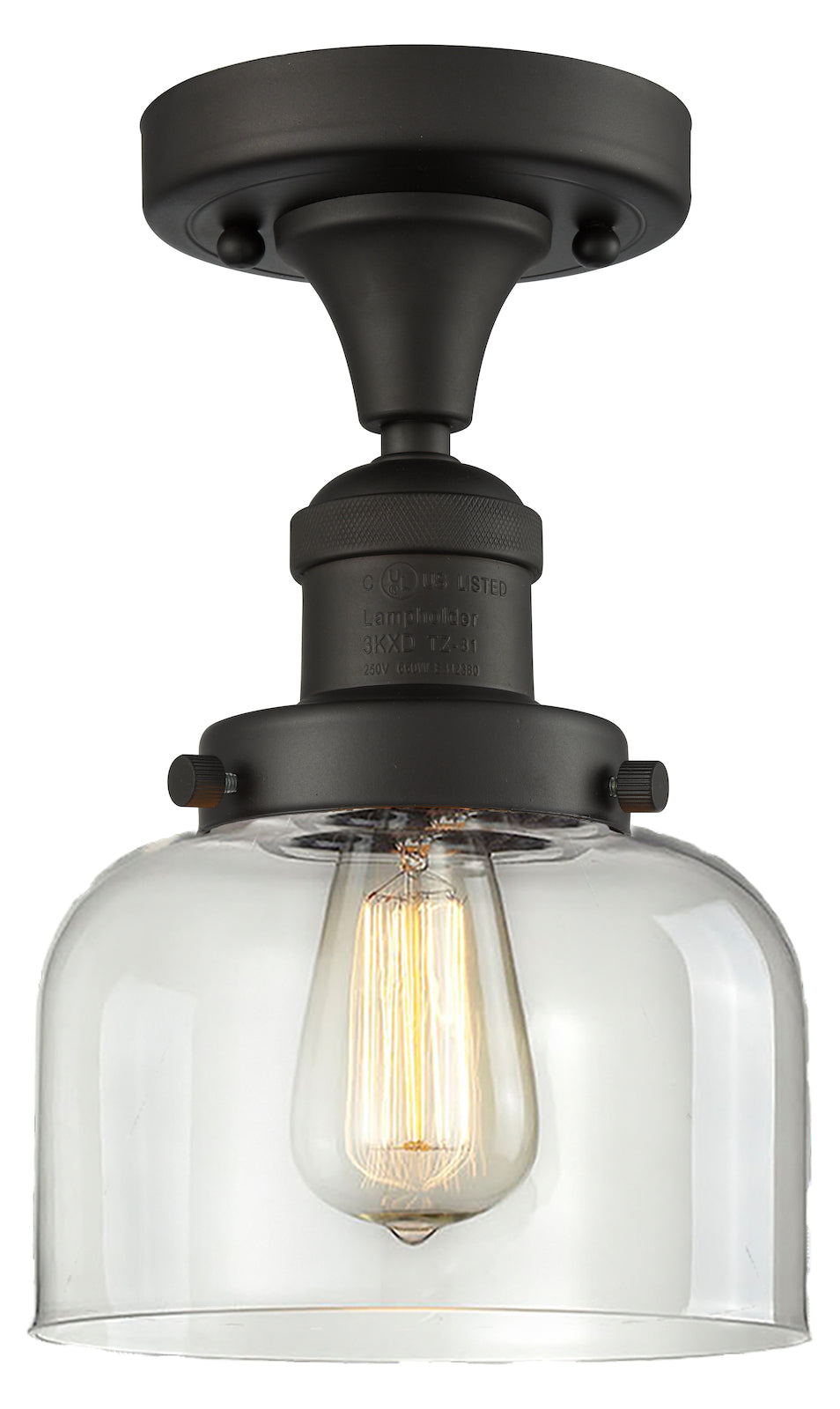 1 Light Vintage Dimmable Led Semi-Flush Mount by Innovations Lighting