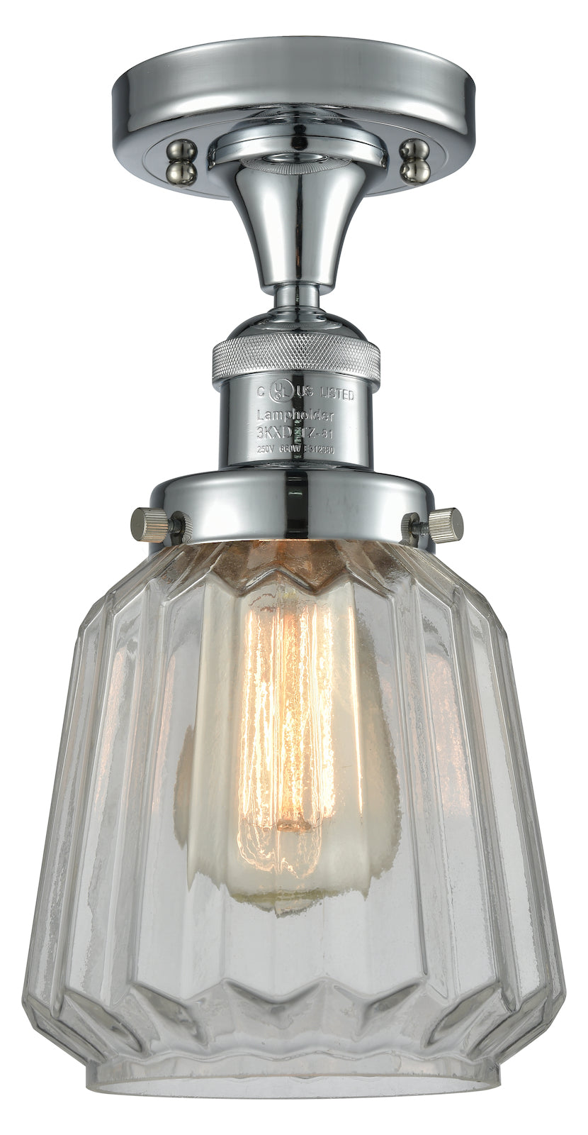1 Light Vintage Dimmable Led Semi-Flush Mount by Innovations Lighting