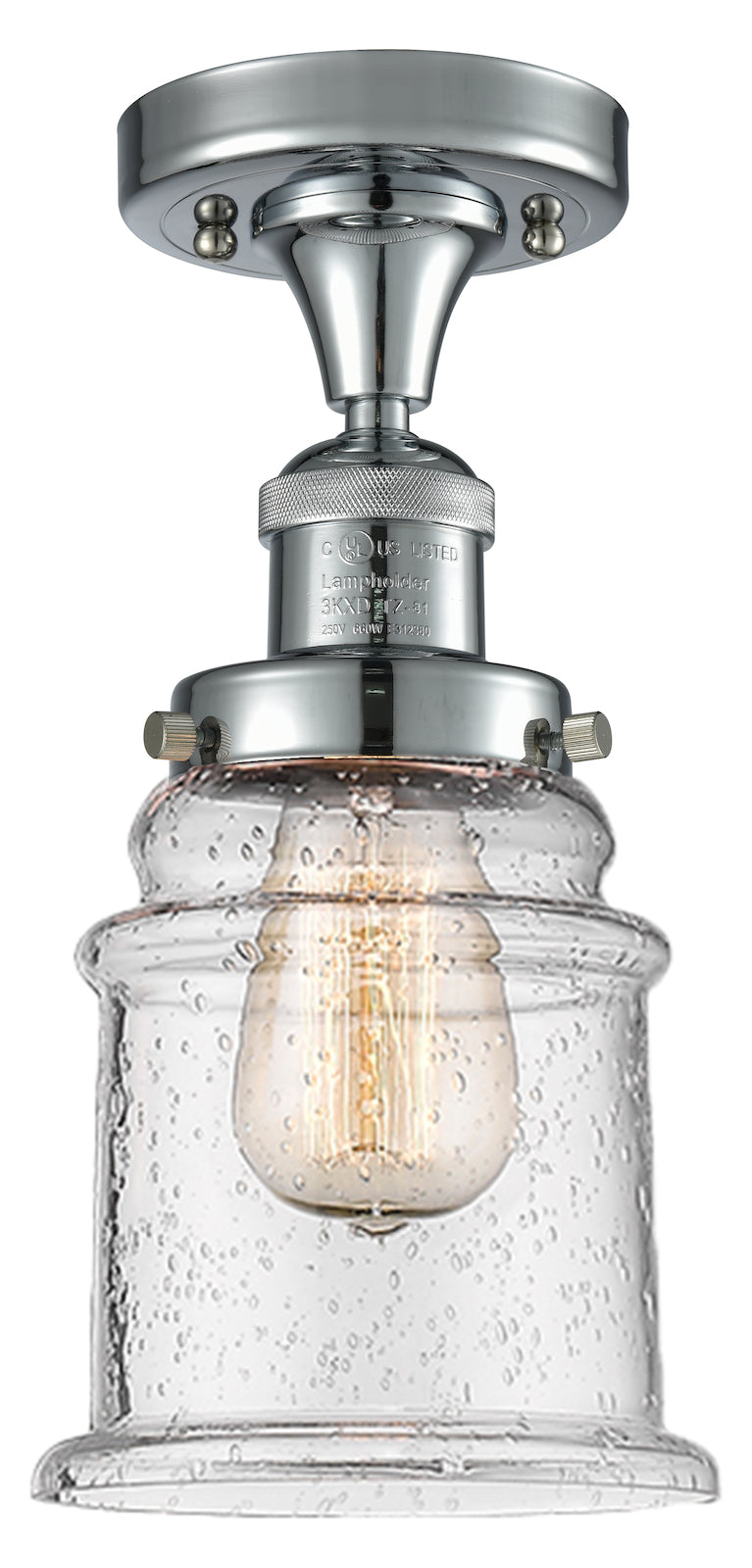 1 Light Vintage Dimmable Led Semi-Flush Mount by Innovations Lighting