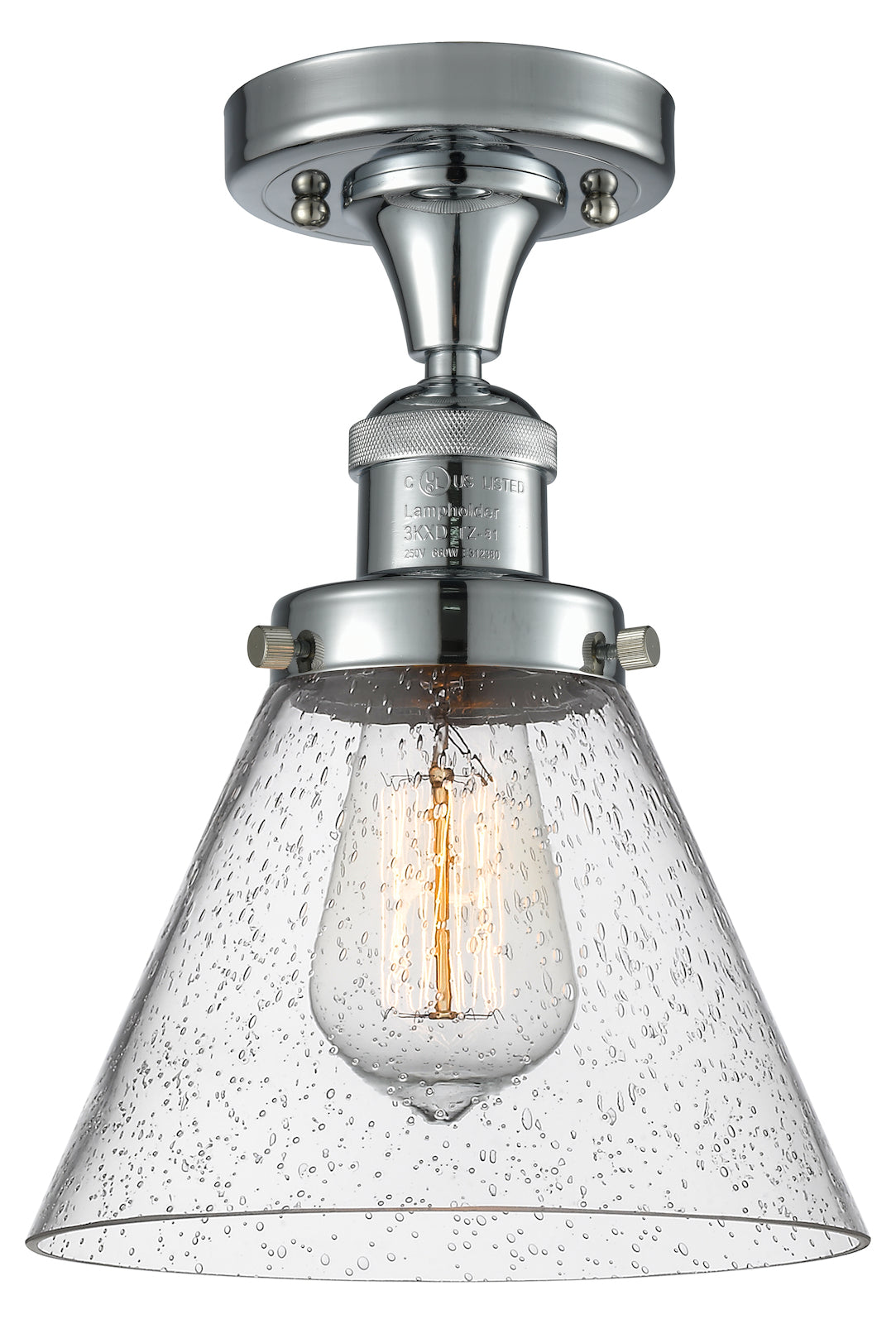1 Light Vintage Dimmable Led Semi-Flush Mount by Innovations Lighting