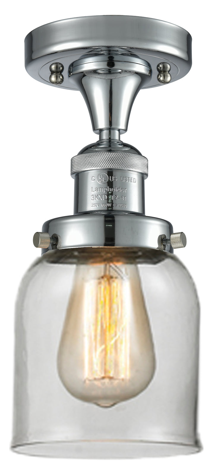 1 Light Vintage Dimmable Led Semi-Flush Mount by Innovations Lighting