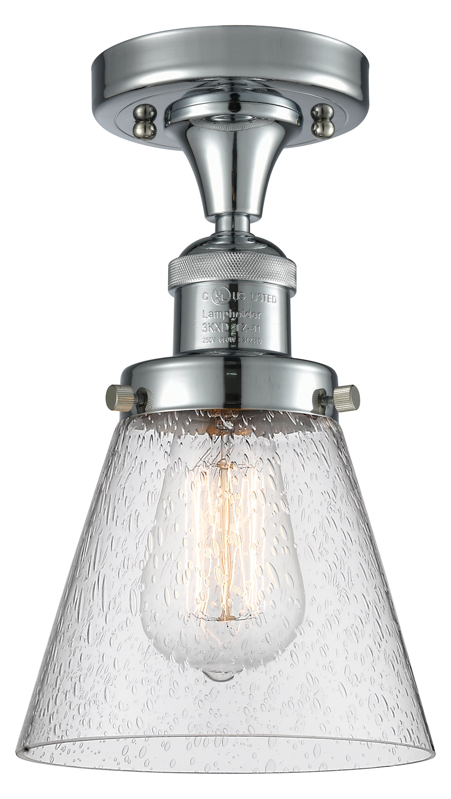 1 Light Vintage Dimmable Led Semi-Flush Mount by Innovations Lighting
