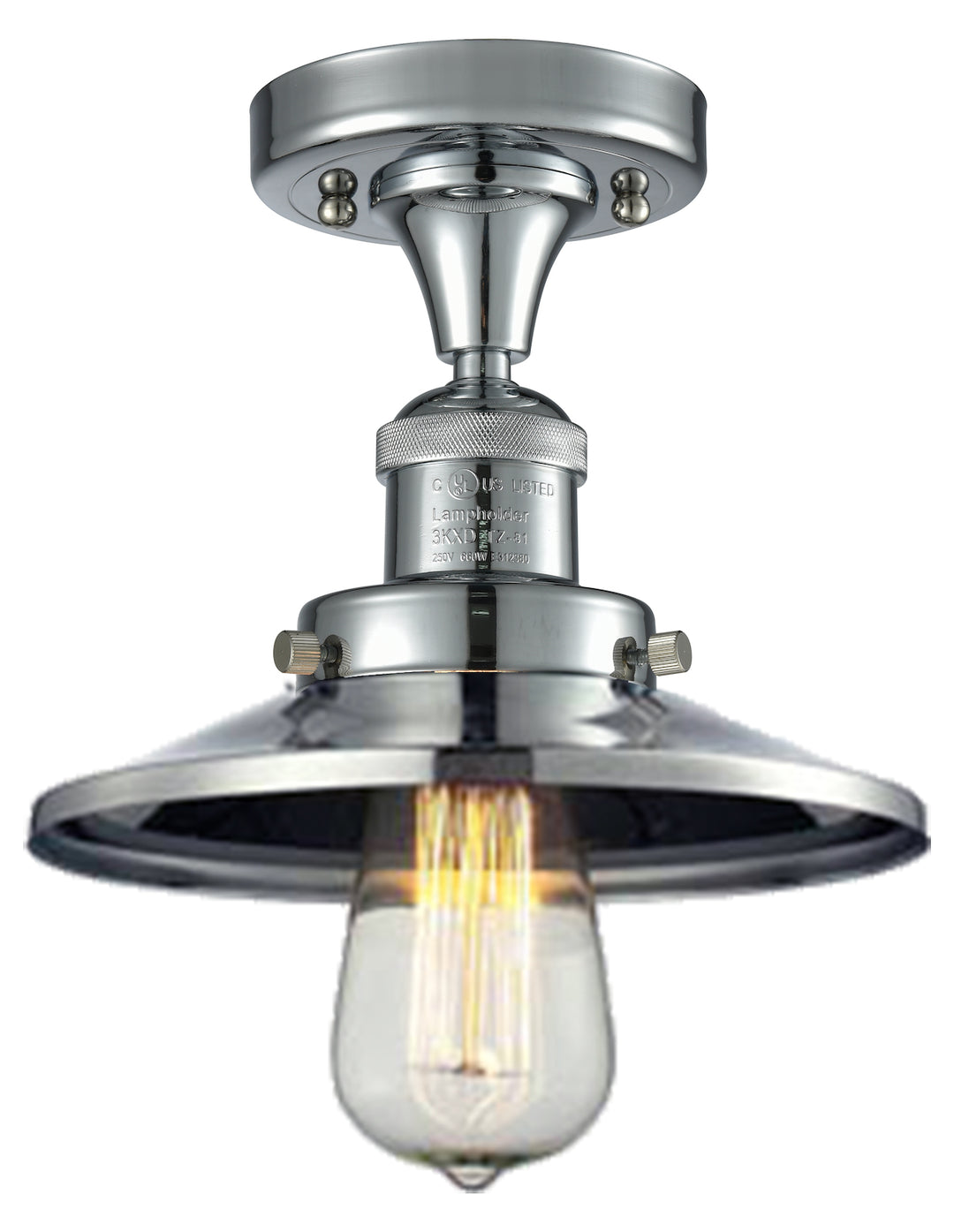 1 Light Vintage Dimmable Led Semi-Flush Mount by Innovations Lighting
