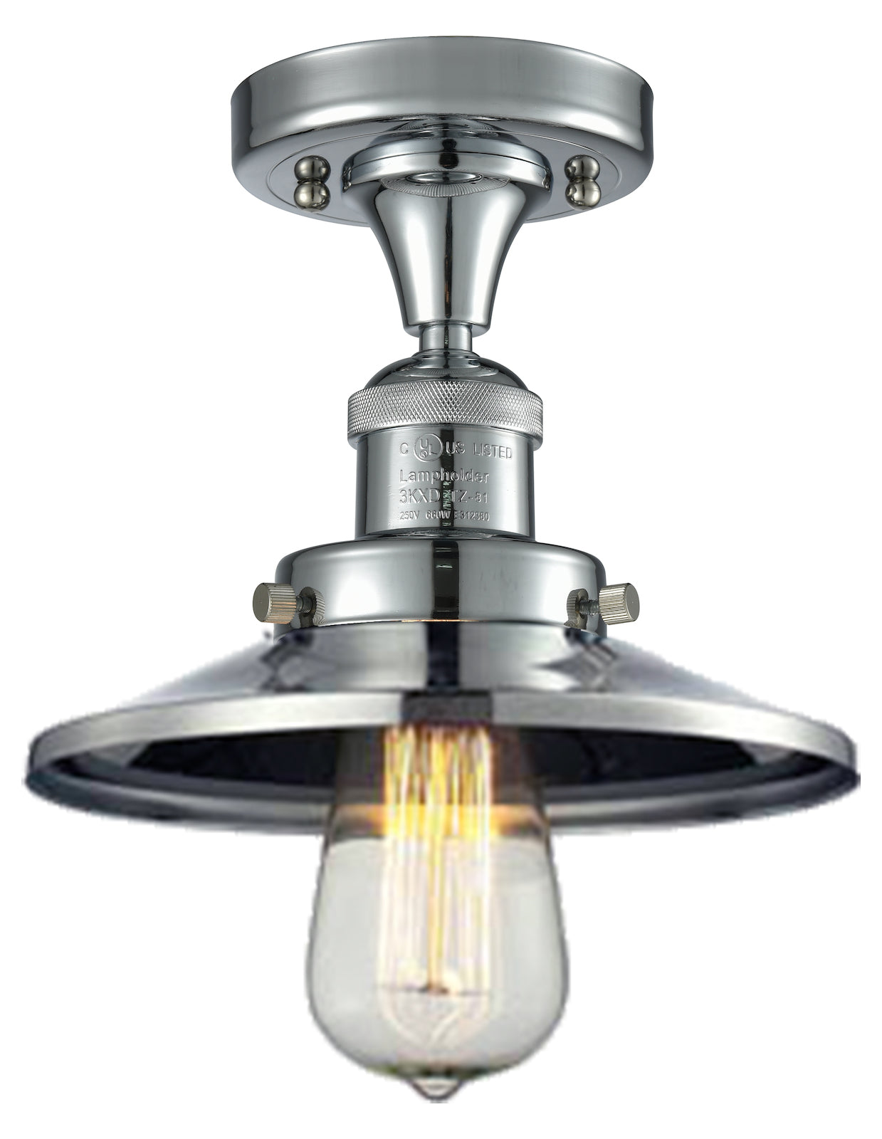 1 Light Vintage Dimmable Led Semi-Flush Mount by Innovations Lighting