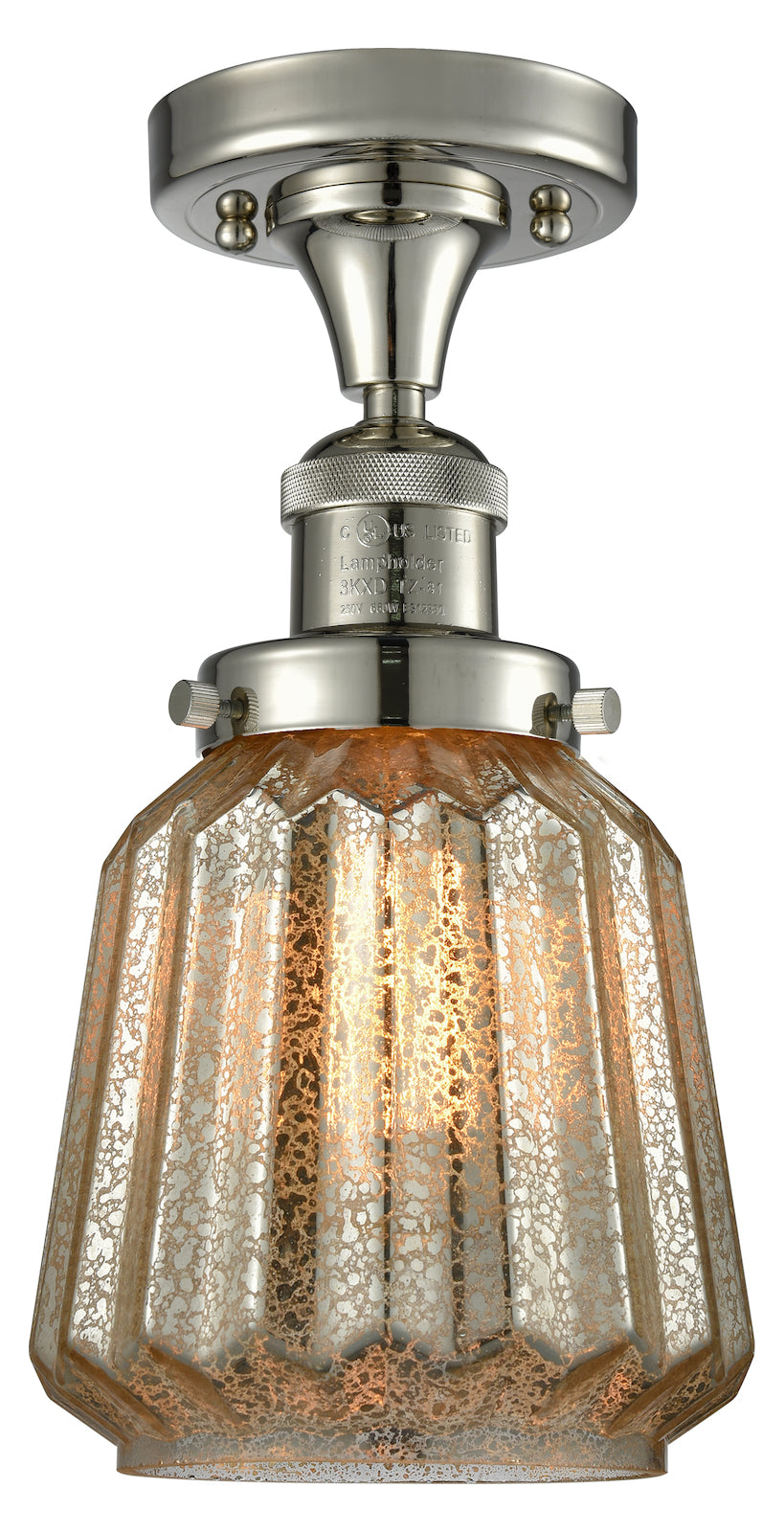 1 Light Vintage Dimmable Led Semi-Flush Mount by Innovations Lighting