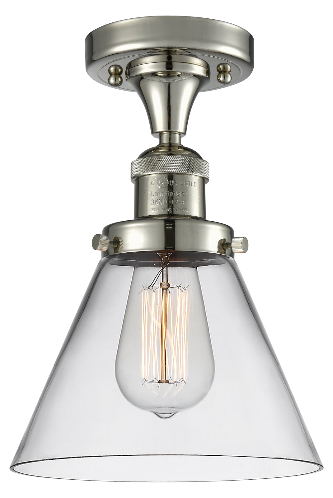 1 Light Vintage Dimmable Led Semi-Flush Mount by Innovations Lighting
