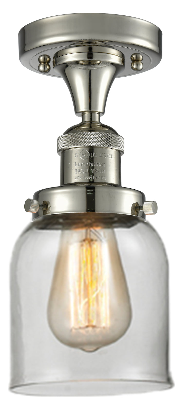 1 Light Vintage Dimmable Led Semi-Flush Mount by Innovations Lighting