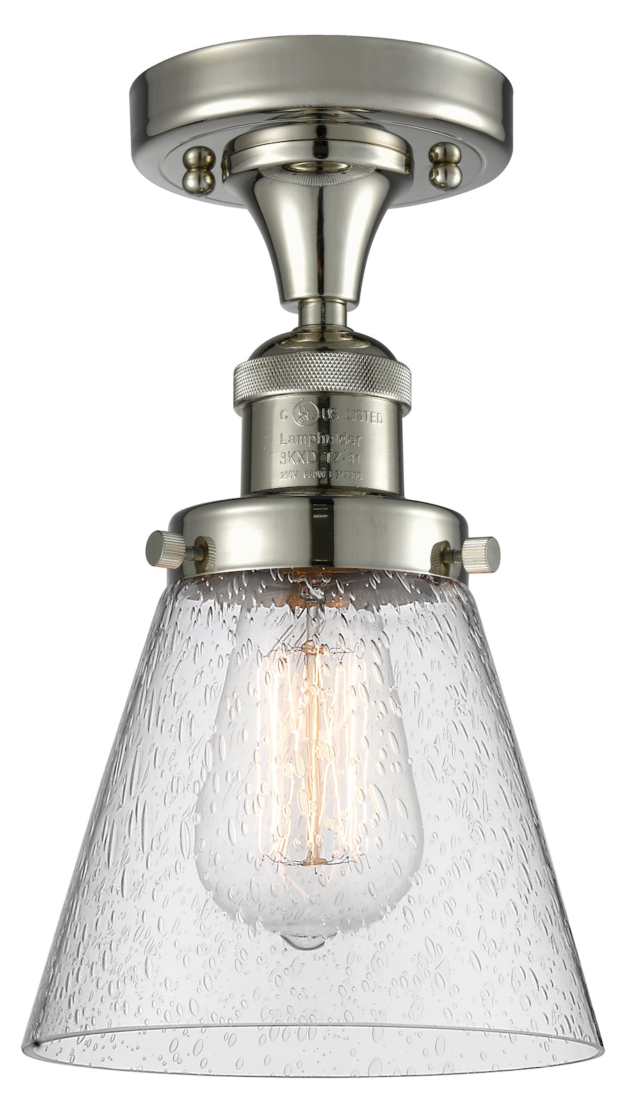 1 Light Vintage Dimmable Led Semi-Flush Mount by Innovations Lighting