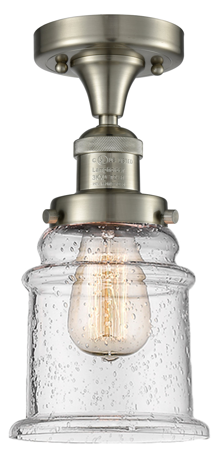 1 Light Vintage Dimmable Led Semi-Flush Mount by Innovations Lighting