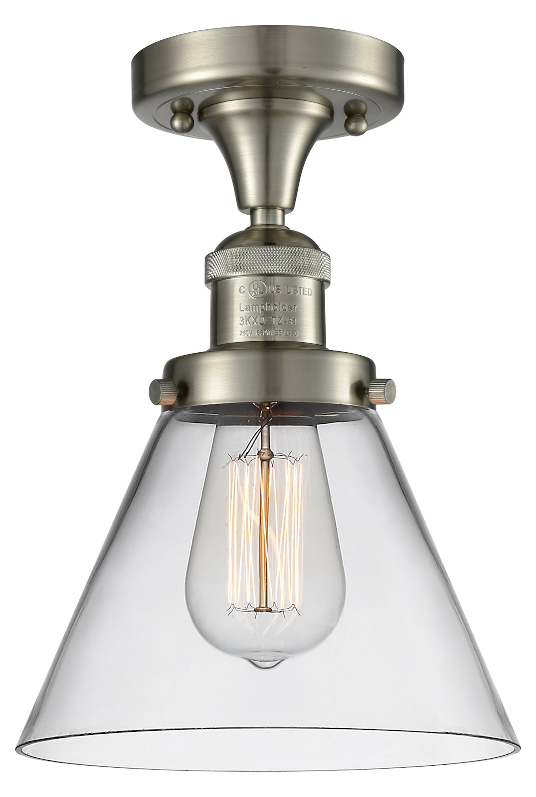 1 Light Vintage Dimmable Led Semi-Flush Mount by Innovations Lighting