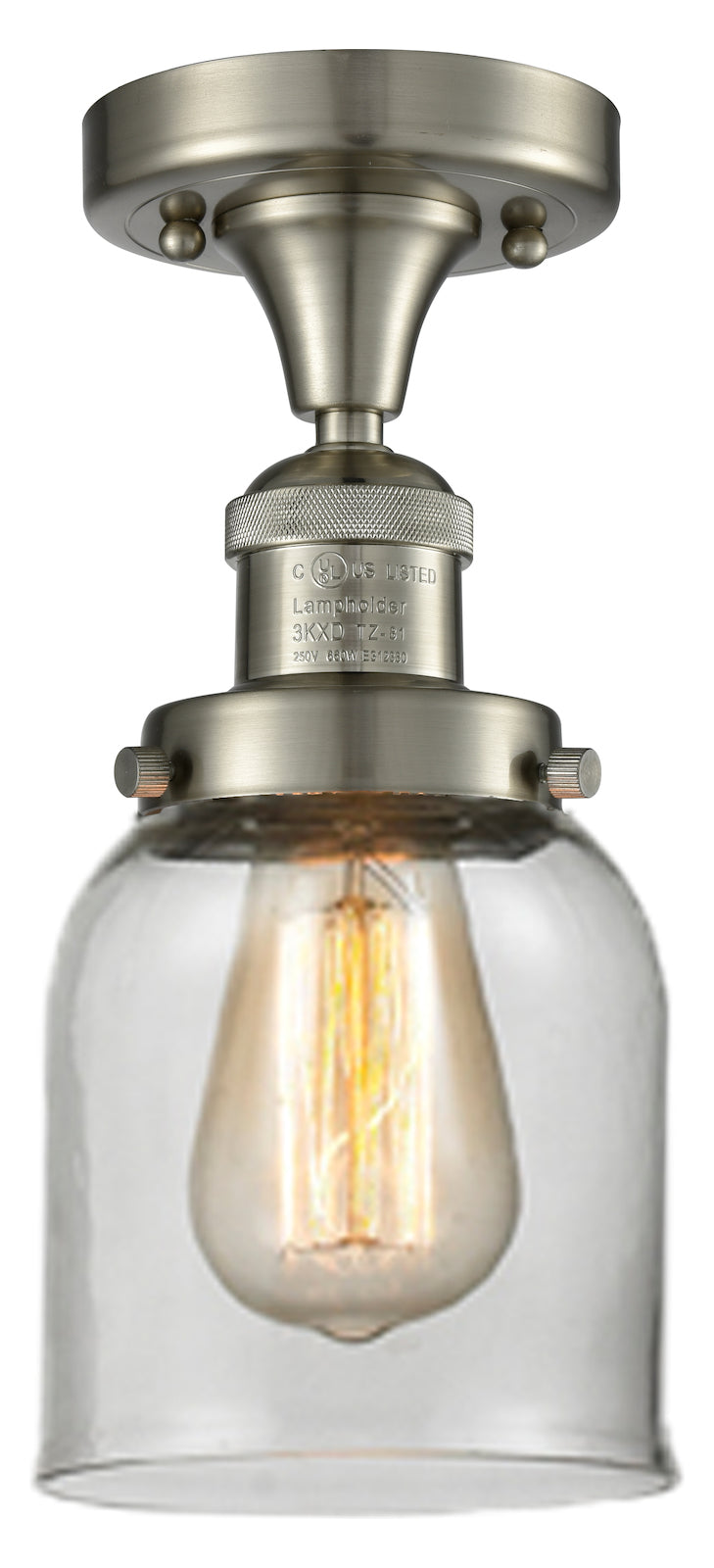 1 Light Vintage Dimmable Led Semi-Flush Mount by Innovations Lighting