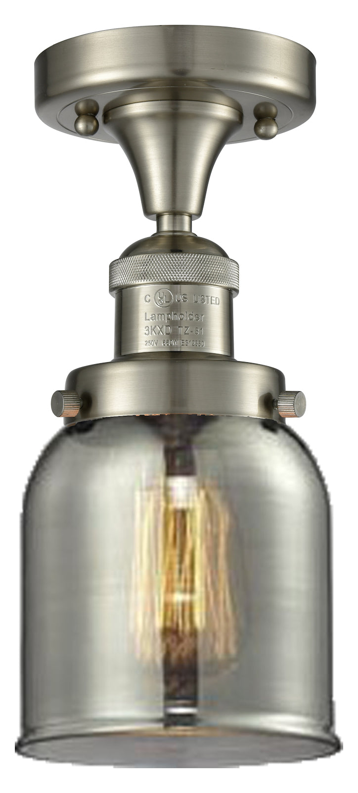 1 Light Vintage Dimmable Led Semi-Flush Mount by Innovations Lighting