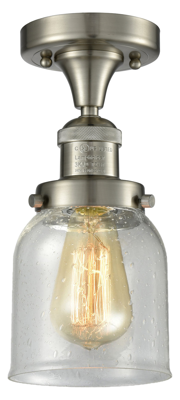 1 Light Vintage Dimmable Led Semi-Flush Mount by Innovations Lighting
