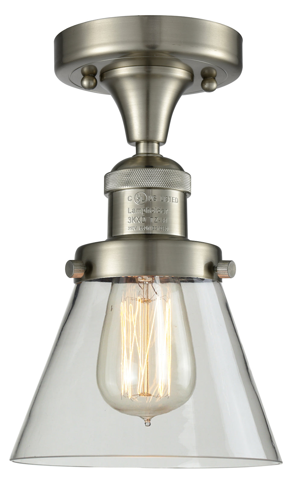 1 Light Vintage Dimmable Led Semi-Flush Mount by Innovations Lighting