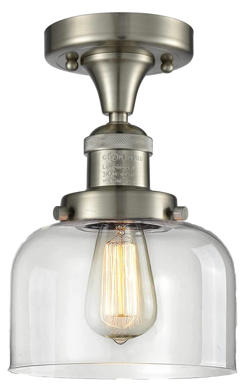 1 Light Vintage Dimmable Led Semi-Flush Mount by Innovations Lighting
