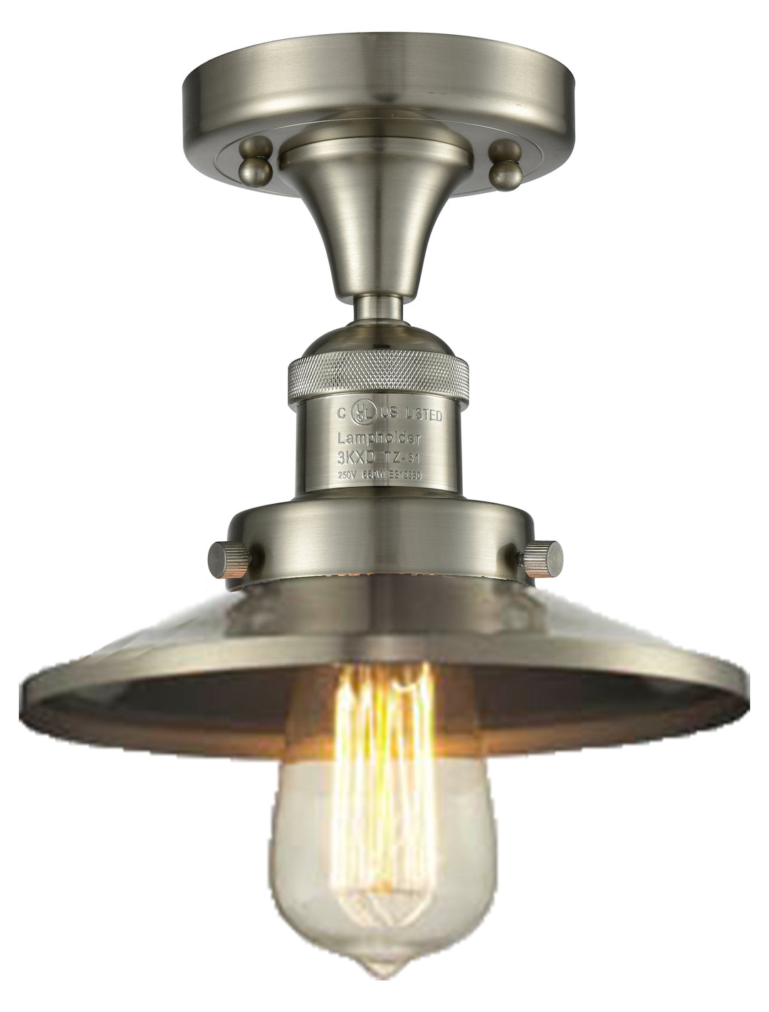 1 Light Vintage Dimmable Led Semi-Flush Mount by Innovations Lighting