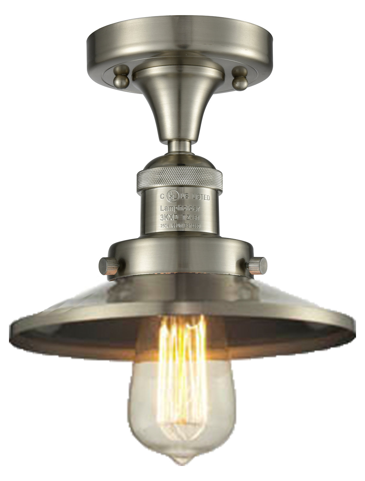 1 Light Vintage Dimmable Led Semi-Flush Mount by Innovations Lighting