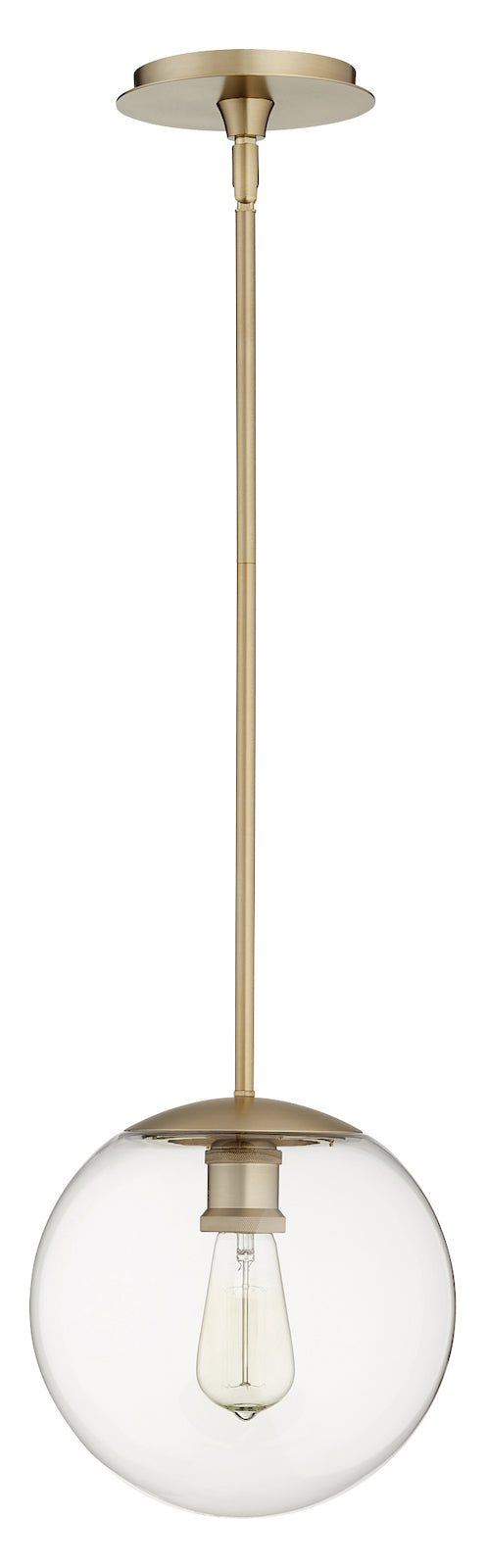 10In. Clr Globe Pend - Agb by Quorum