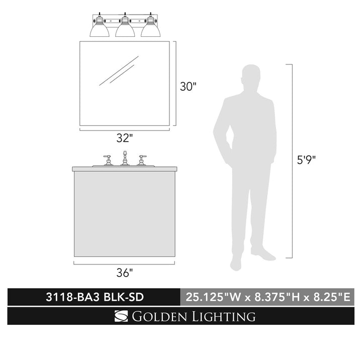 3 Light Bath Vanity