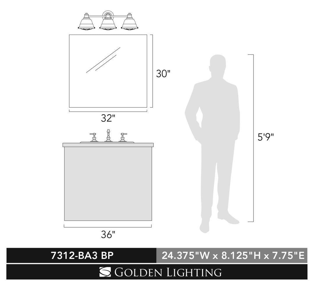 3 Light Bath Vanity