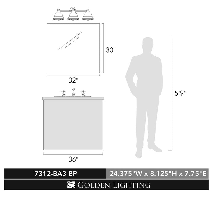 3 Light Bath Vanity