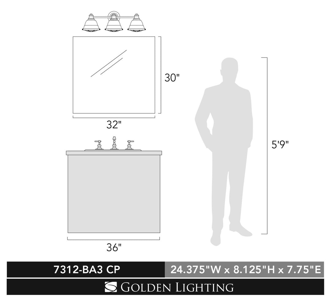 3 Light Bath Vanity