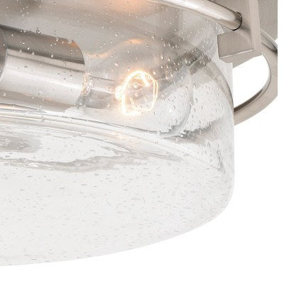 15-in Flush Mount Ceiling Light Satin Nickel