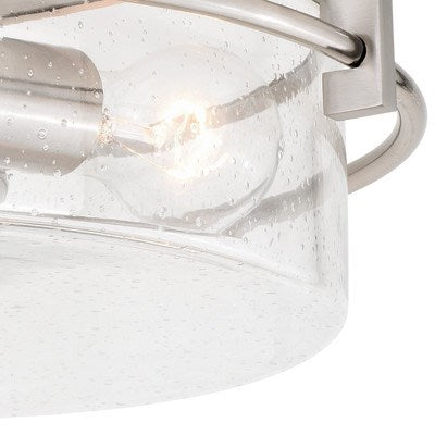 15-in Semi-Flushmount Satin Nickel
