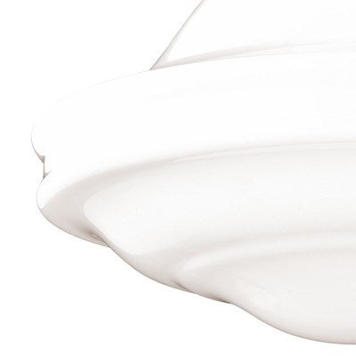 12-in Semi Flush Ceiling Light Milk Glass Satin Nickel