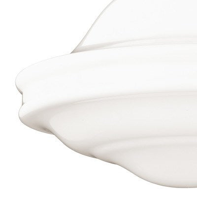 12-in Semi Flush Ceiling Light Milk Glass Oil Rubbed Bronze