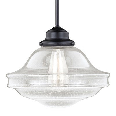 Huntley 12-in Pendant Clear Glass Oil Rubbed Bronze