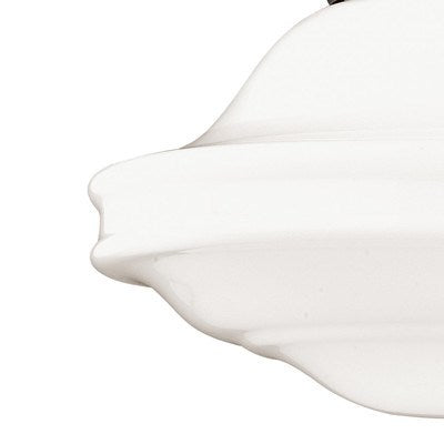 Huntley 12-in Pendant Milk Glass Oil Rubbed Bronze
