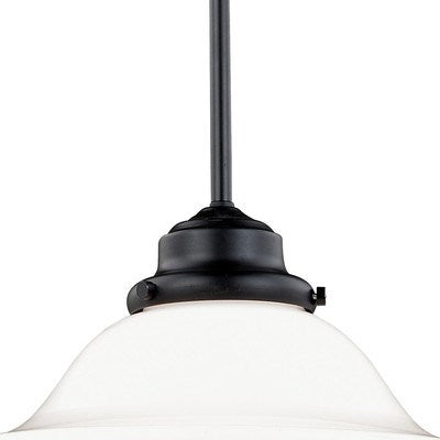 Huntley 12-in Pendant Milk Glass Oil Rubbed Bronze