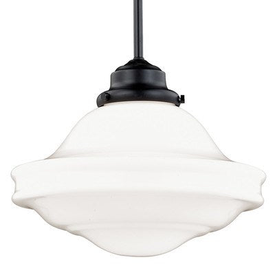 Huntley 12-in Pendant Milk Glass Oil Rubbed Bronze