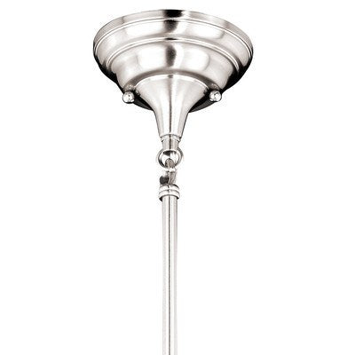 Huntley 12-in Pendant Milk Glass Satin Nickel